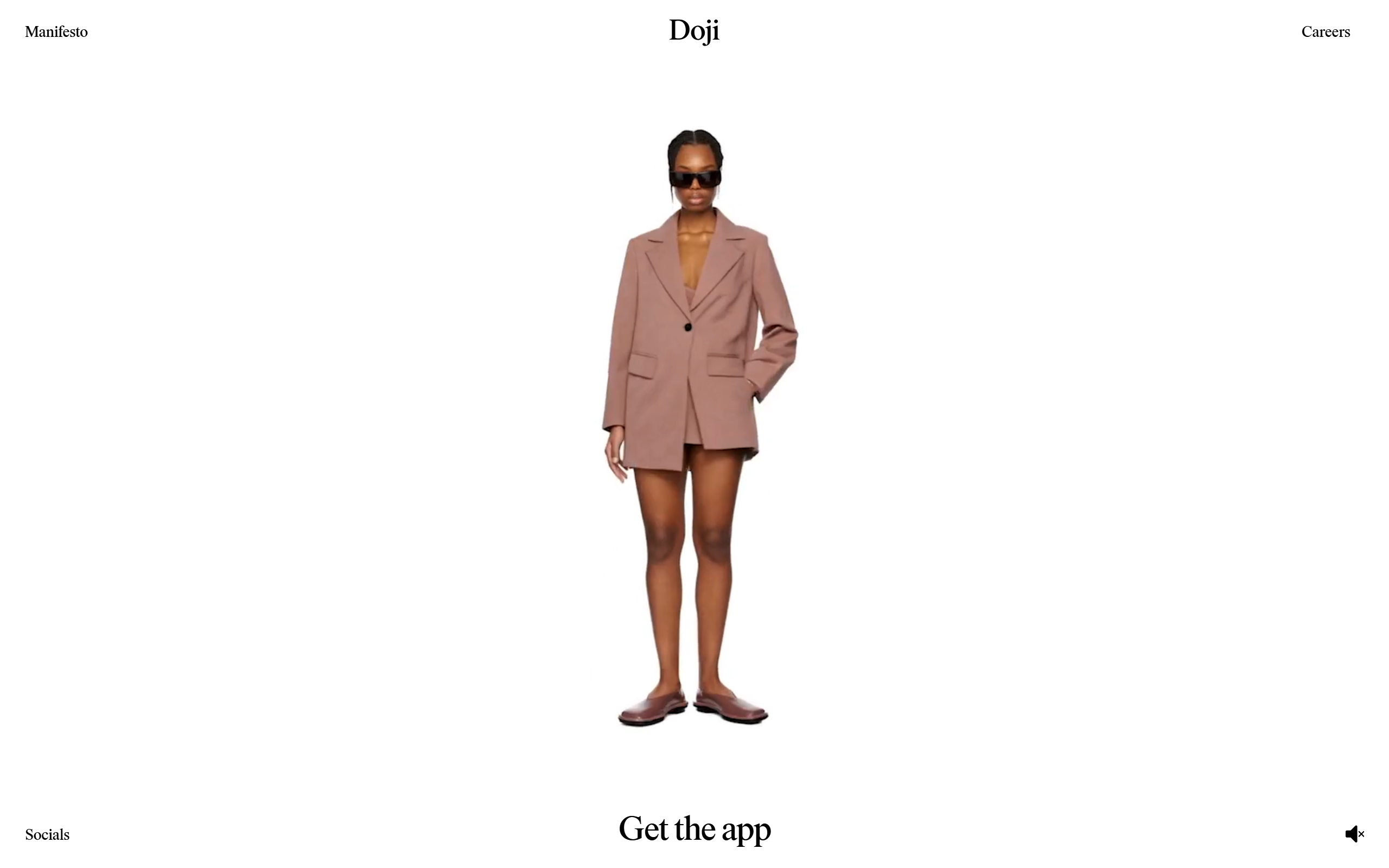 Doji homepage showing its AI avatar virtual try-on