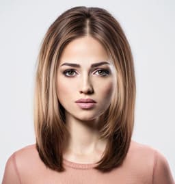 Shag haircut — layered medium-length cut with curtain fringe and piecey texture, tousled and voluminous