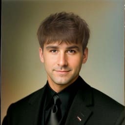 French crop — front view, short blunt fringe across the forehead with faded sides and textured top