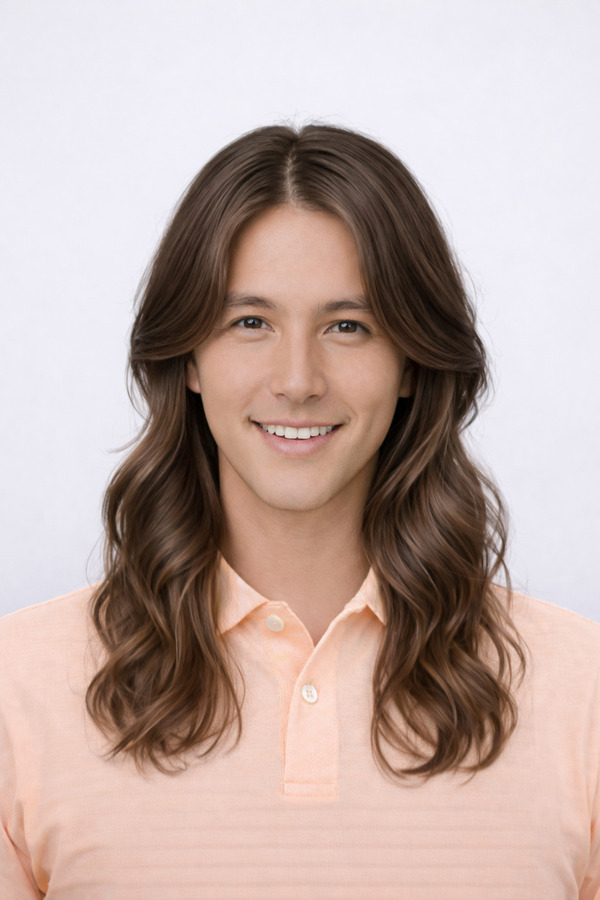 Long Wavy Curtain Bangs