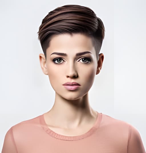Short Pixie With Shaved Sides tilt bg 1