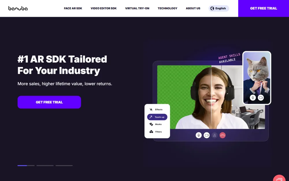 Banuba (Tint) — virtual try-on for Shopify (homepage)